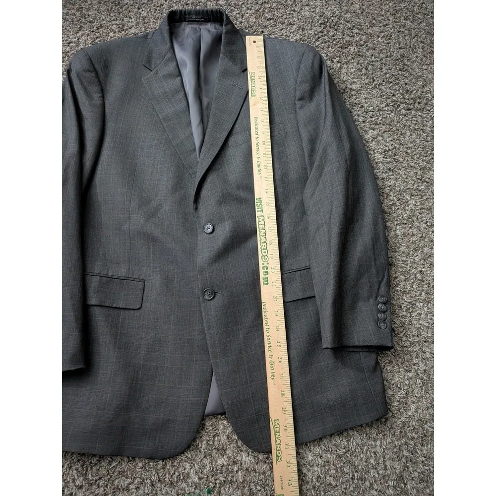 Austin Reed London Blazer Gray Windowpane‎ USA Made 42 Short